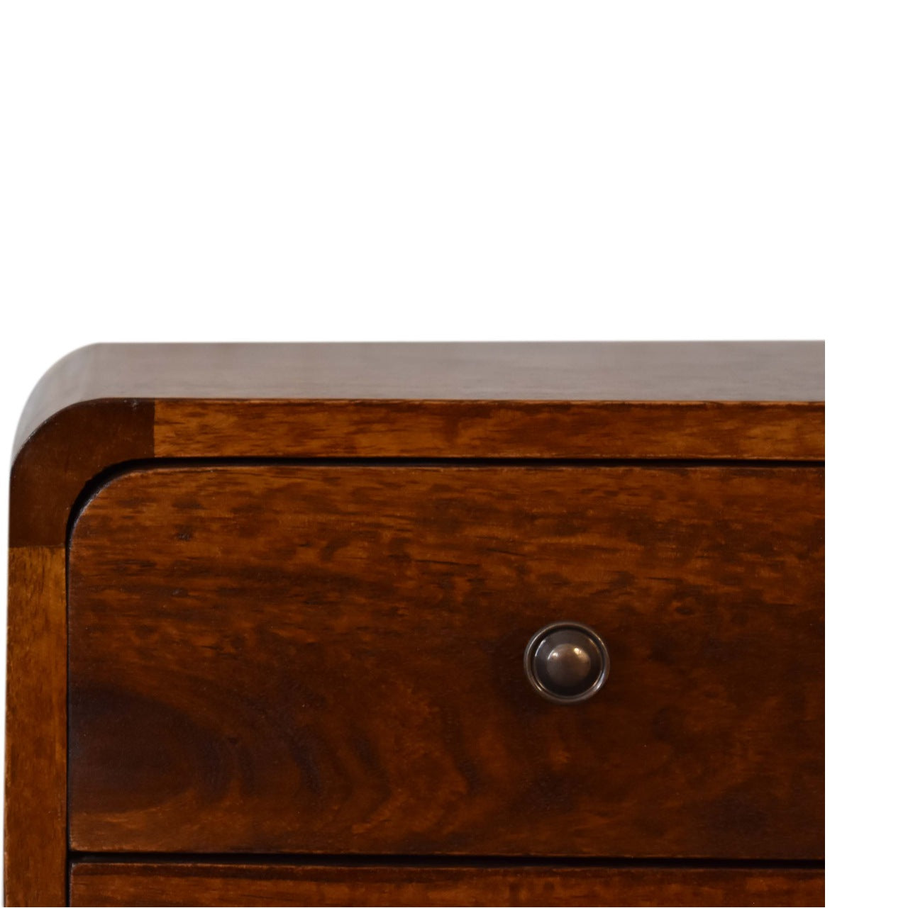 Mini Chestnut Curved Nightstand