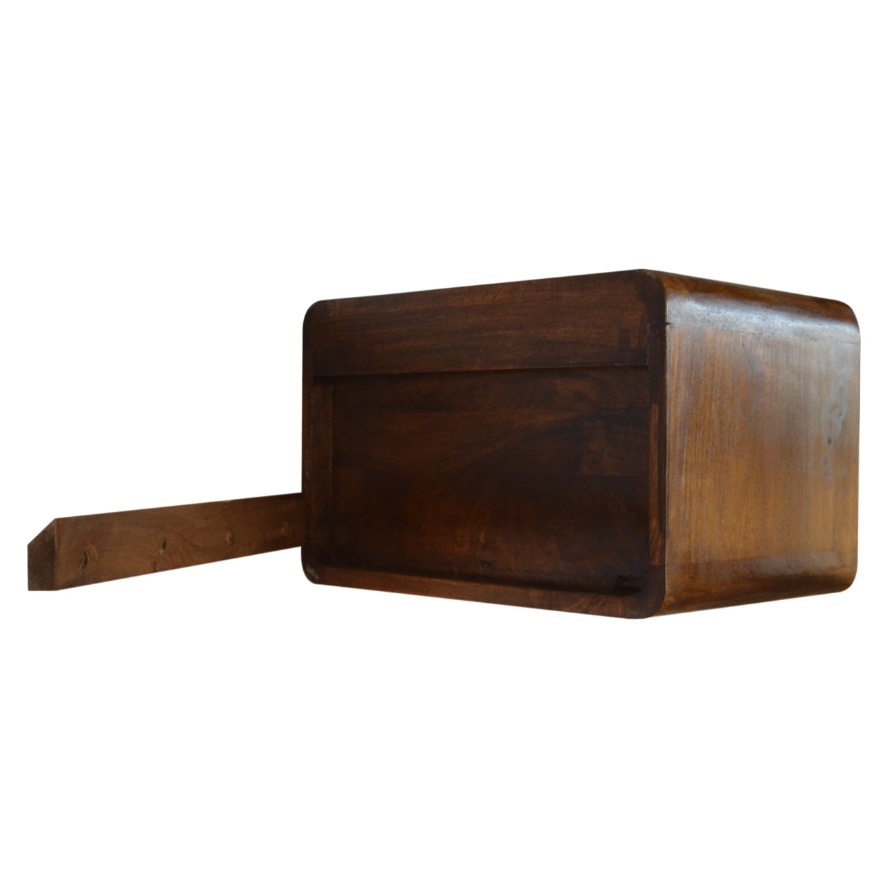 Floating Curved Chestnut Nightstand